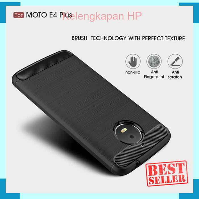 Case Motorola Moto E4 Plus E4+ Ipaky Carbon Soft Series - Hitam