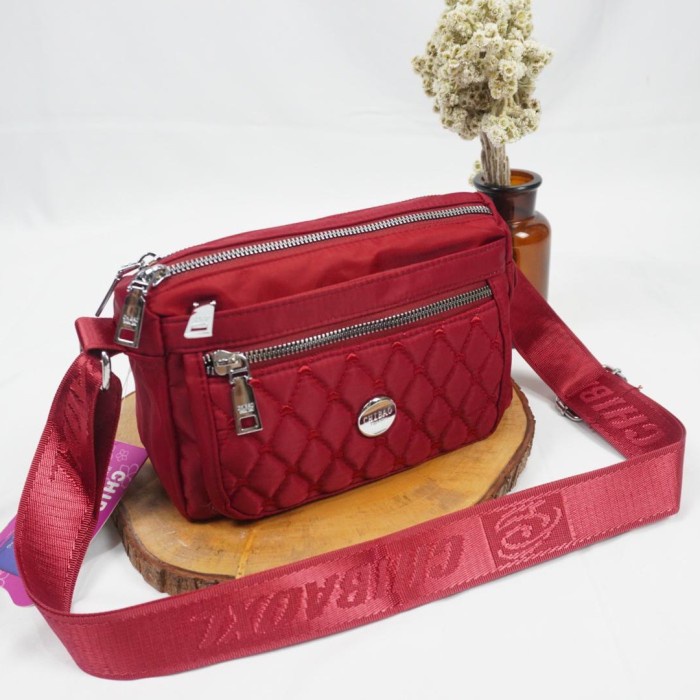 Terlaris TAS SALEMPANG WANITA IMPORT MERK CHIBAO KD 0711 - Merah