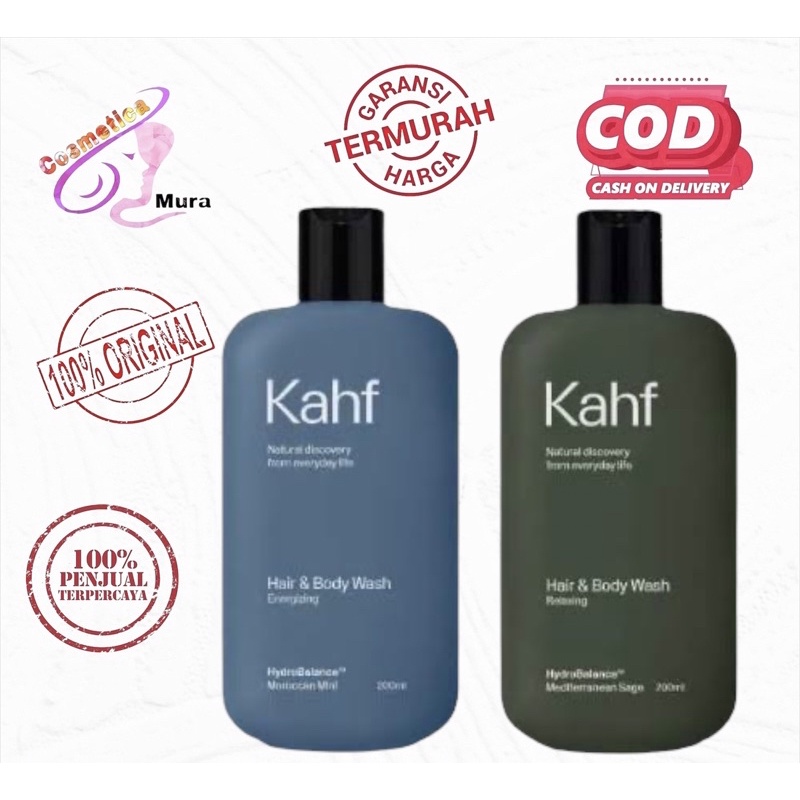 kahf sabun mandi cair - Kahf Complete Hair and Body Wash Pack 200 ml - kahf relaxing hair and body wash