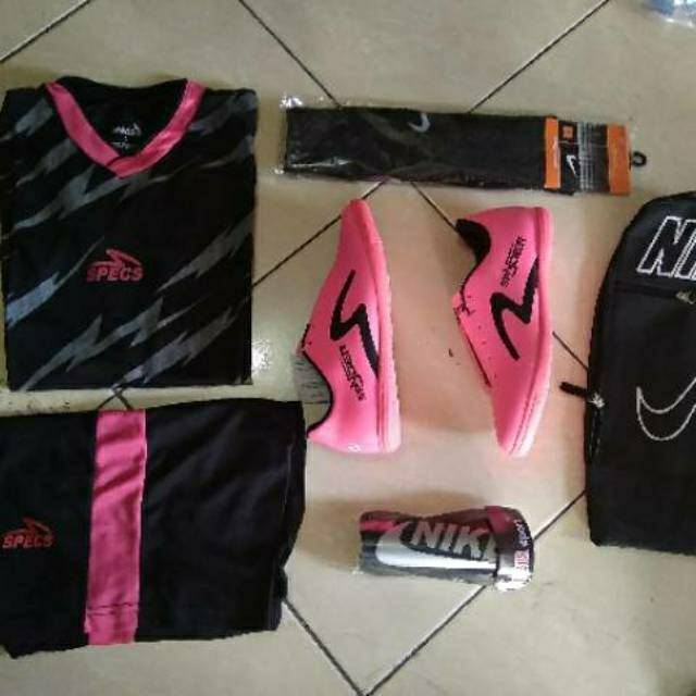 PAKET KOMPLIT sepatu futsal specs garuda attack light speed  spyder sepatu specs original