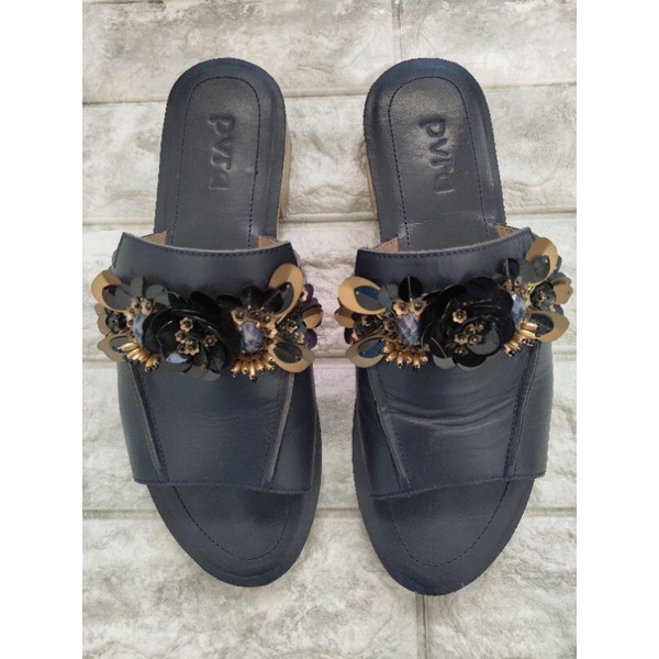 PVRA Lavva Heels Navy - Size 39