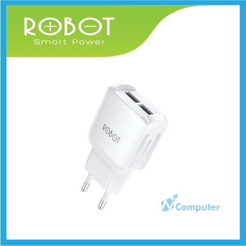 Robot Charger RT-K6 2.4A Dual Output Original White