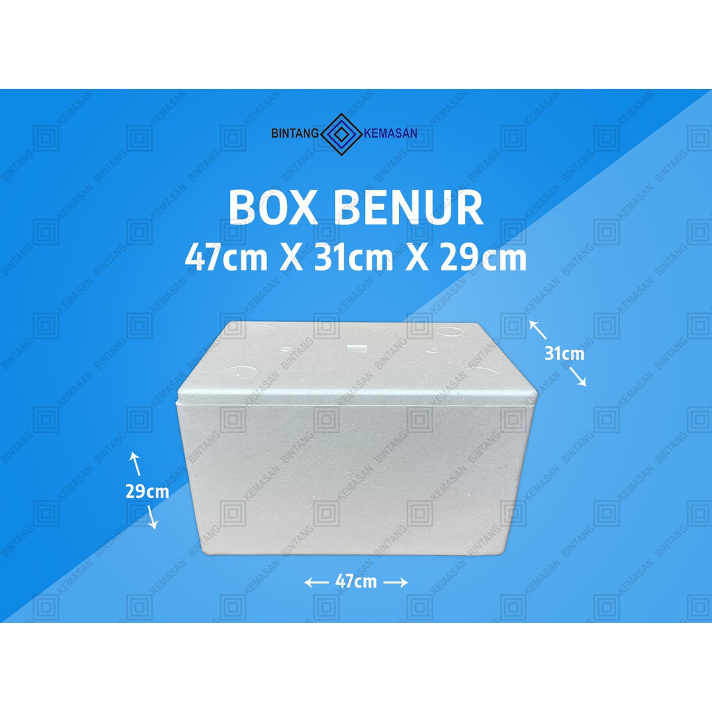 Box Styrofoam Benur 47 x 31 x 29cm