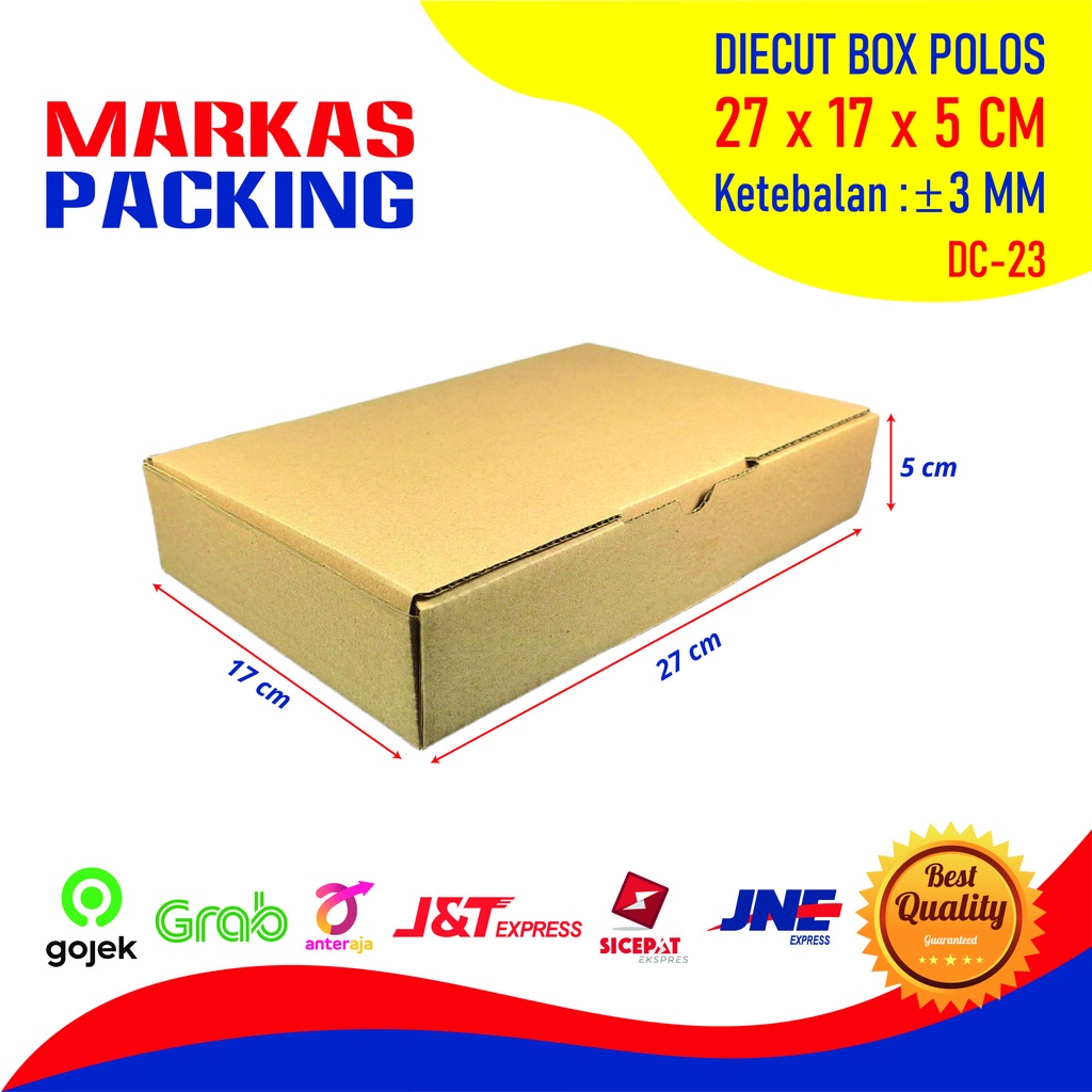 

Kardus Die Cut 27x17x5 CM Dus Packing Packaging Hampers Polos