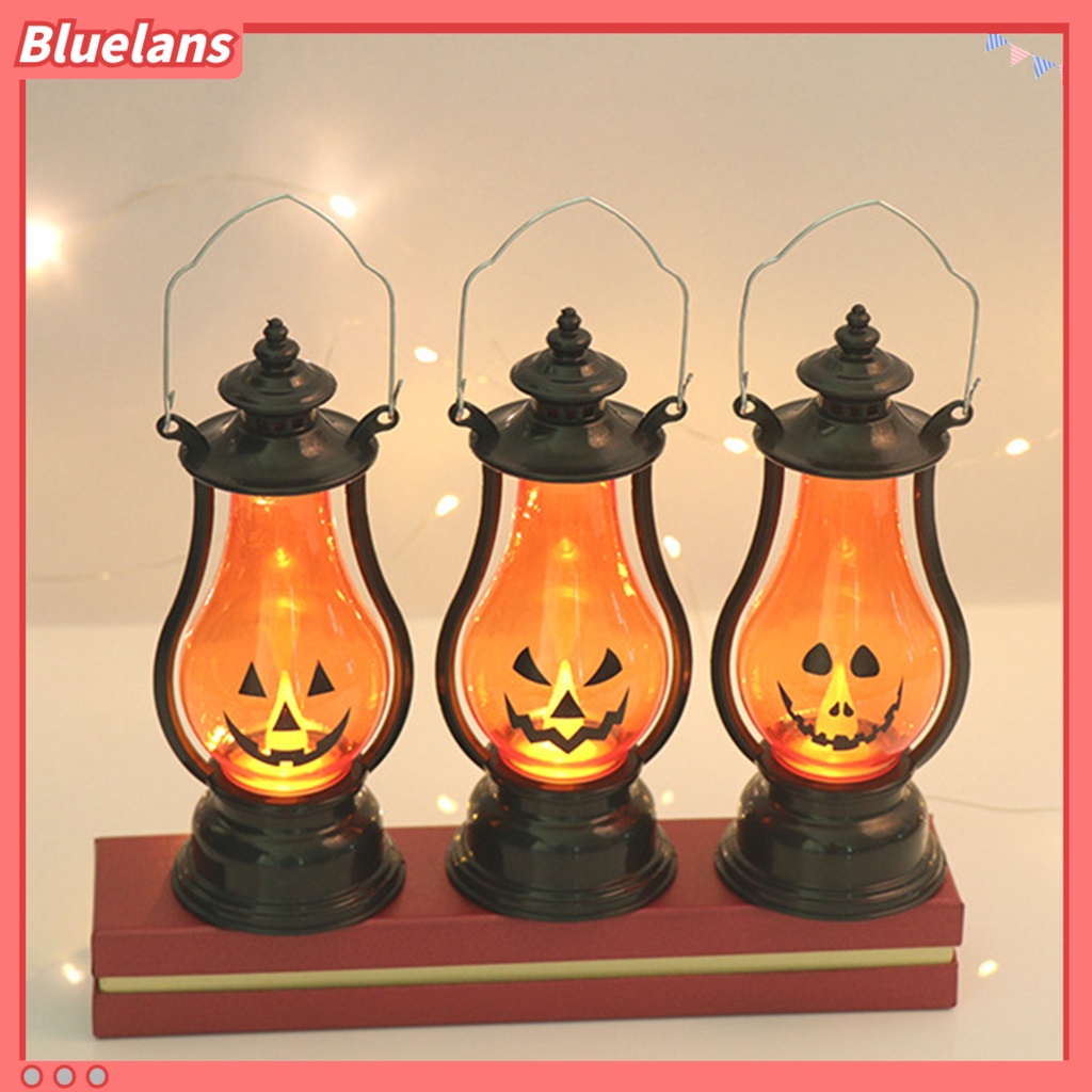 (In Stock) Lampu Lentera LED Bentuk Labu Halloween Tenaga Baterai Anti Air Untuk Dekorasi