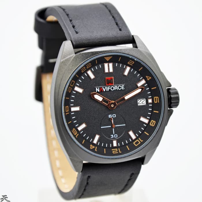 JAM TANGAN NAVIFORCE NF9104 DETIK BAWAH ORI ANTI AIR (ADA 4 WARNA) - I BLACK