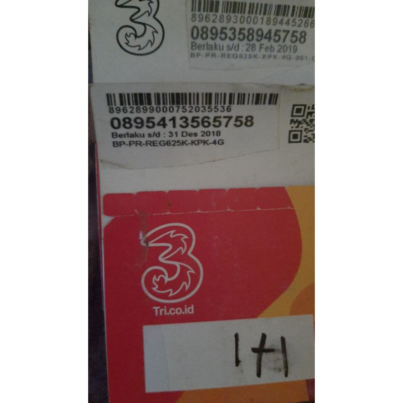 nomor cantik tri 5758 13 digit