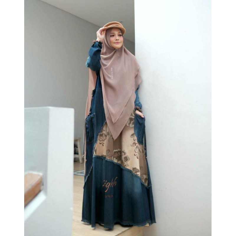 GAMIS SYARI JEANS WASHED SHABBIYAH BY AZIGHAH