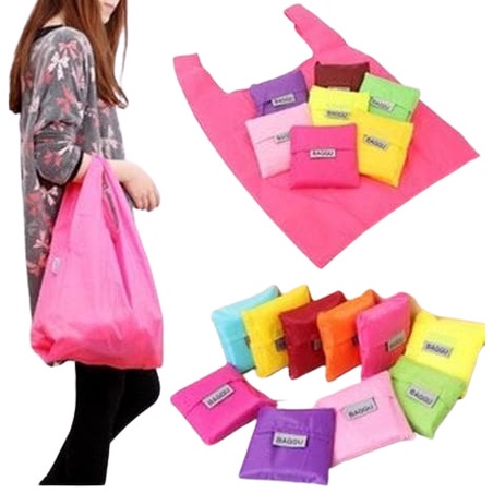 BAGCU SHOPPING BAG TAS BELANJA JINJING LIPAT MULTI COLOUR TAS JINJING ECO GREEN