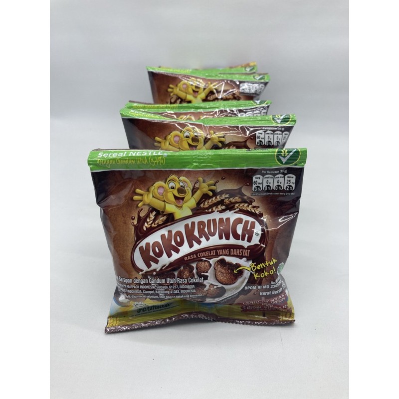 Koko Krunch Rasa Cokelat SEREAL SARAPAN 22g (17g+5g) RENTENG barcode 8992696527393