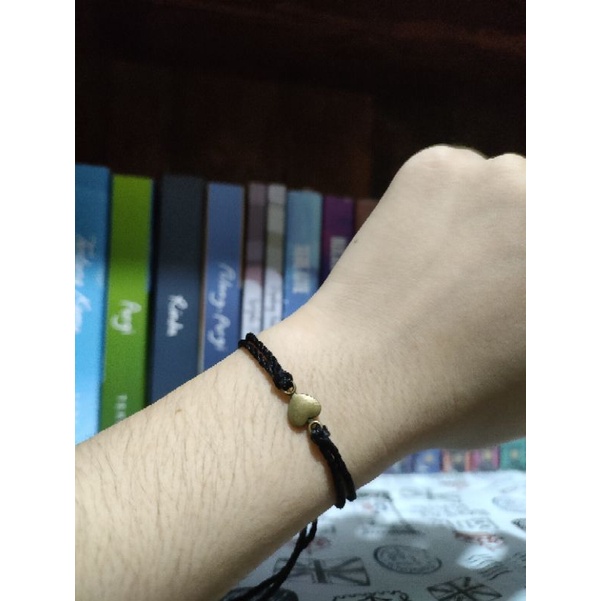 Gelang Love Bronze Benang Rajut polyester