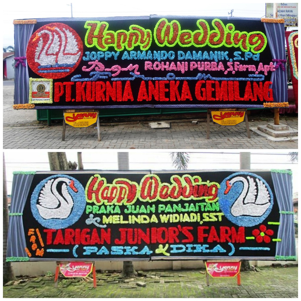 Papan Bunga Medan Ucapan Acara Happy Wedding Turut Berdukacita