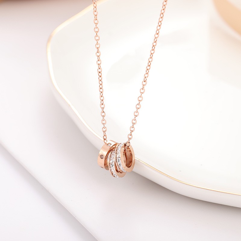 [New] Kalung fashion aksesoris titanium korea hadiah wanita cewek 316L anti karat KK155