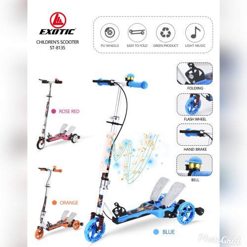 Scooter Exotic ST-8135  Stroller Anak Scooter Anak Roda 2 OTOPED Sepeda Anak Skuter Anak