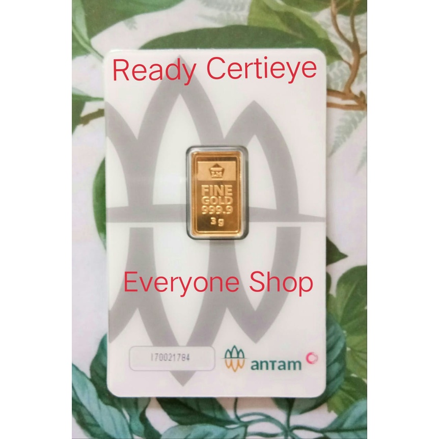 LOGAM MULIA EMAS ANTAM  CERTIEYE 1 GRAM TERBARU-3 gr