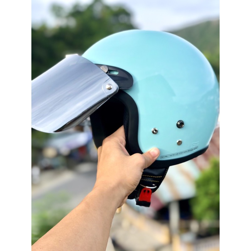 Helm Bogo Dewasa Retro Kaca Datar Sni