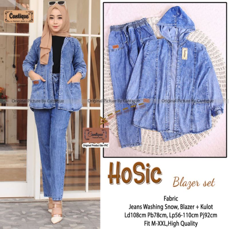 hosic blazer set jeans by cantique