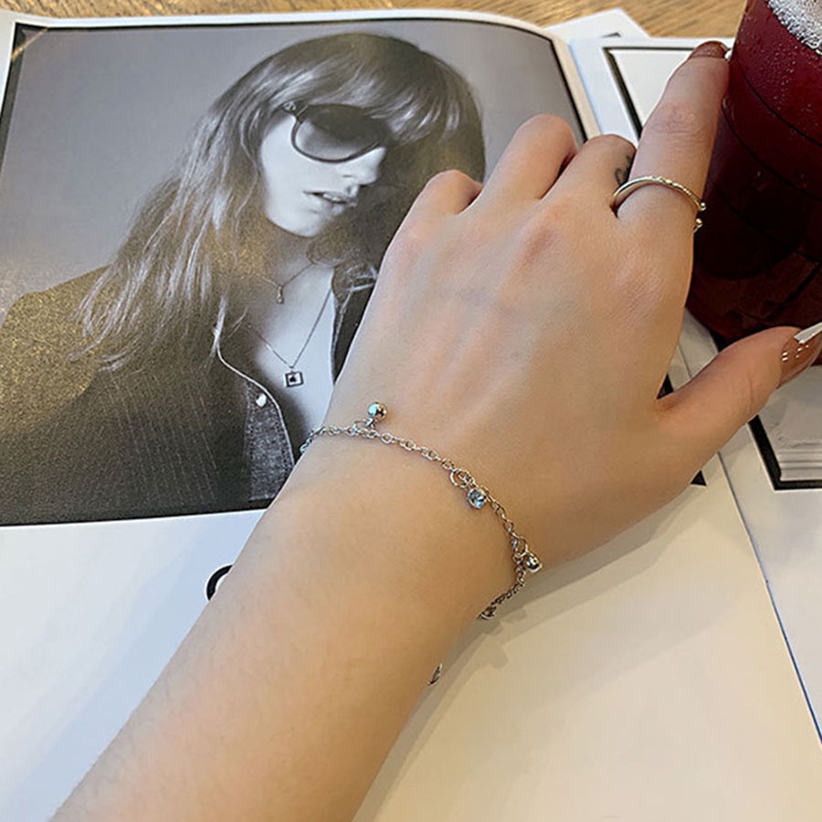 Gelang Sterling Silver 925 Dengan Kristal Zircon Untuk Wanita