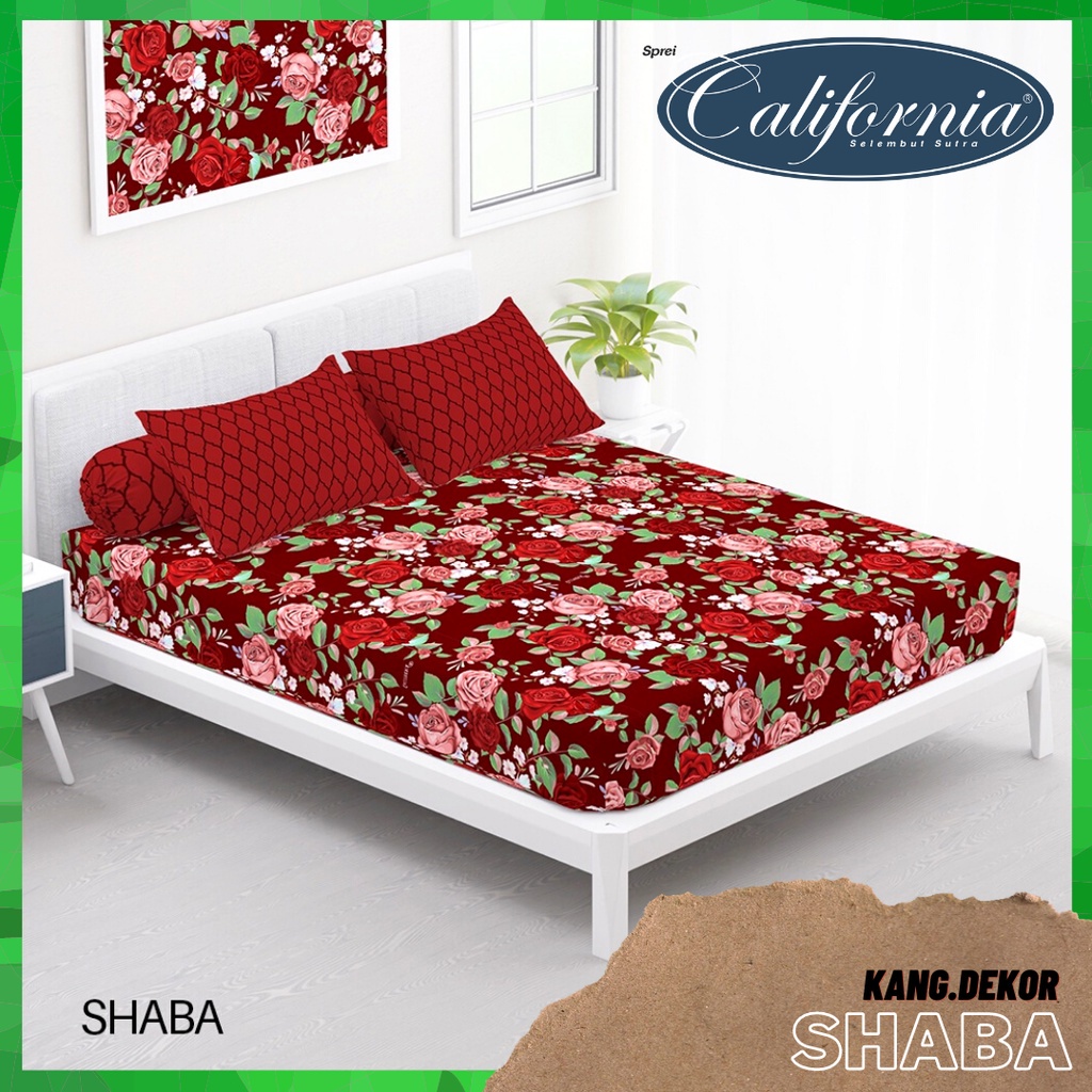 SPREI CALIFORNIA MOTIF SHABA QUEEN KING SINGLE SIZE 160X200 180X200 120X200 SPREI NO 1 2 3 MURAH SEP