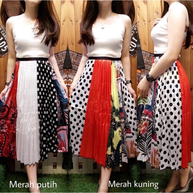 ROK PRISKET DOTTY LIST PREMIUM SATEN PARIS IMPORT