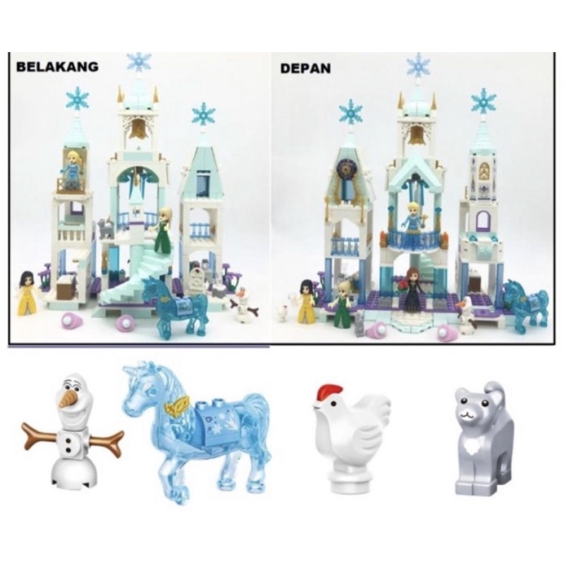 Mainan Seri Frozen Princess Elsa Dan Anna Ice Castle Besar