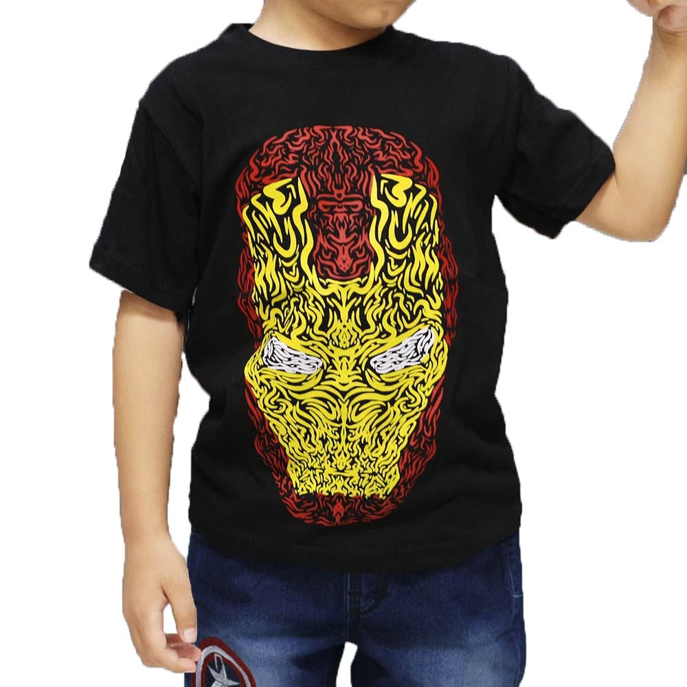  Baju  kaos anak  cowok ironman batik lucu superhero  kartun 