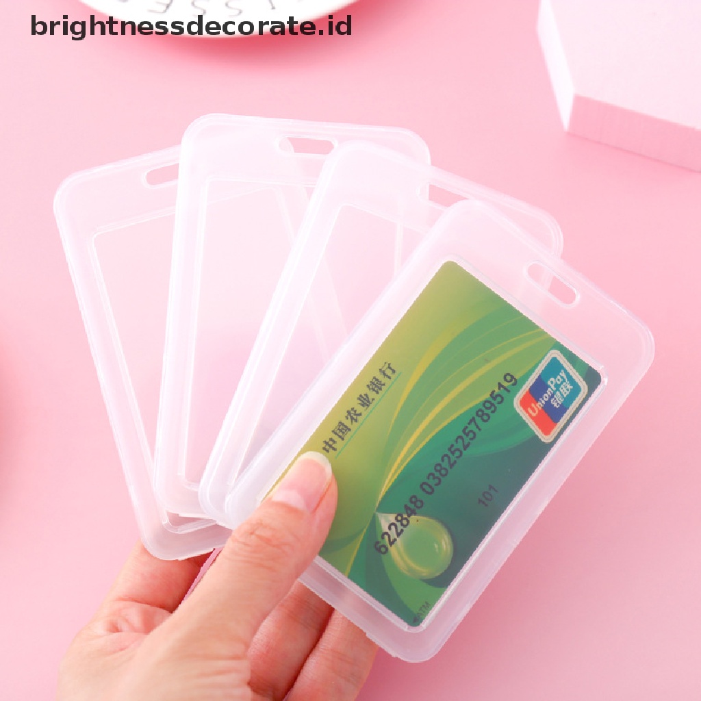 1pc Kartu Nama Bank Model Transparan Simpel Bahan Plastik