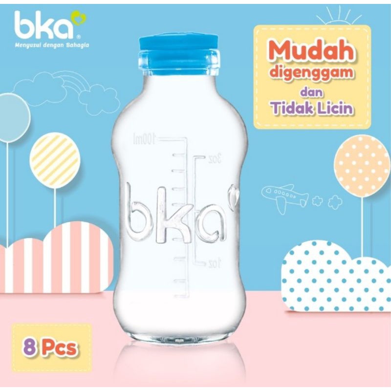 BKA Botol Kaca ASI 100 ml Isi 8 Pcs