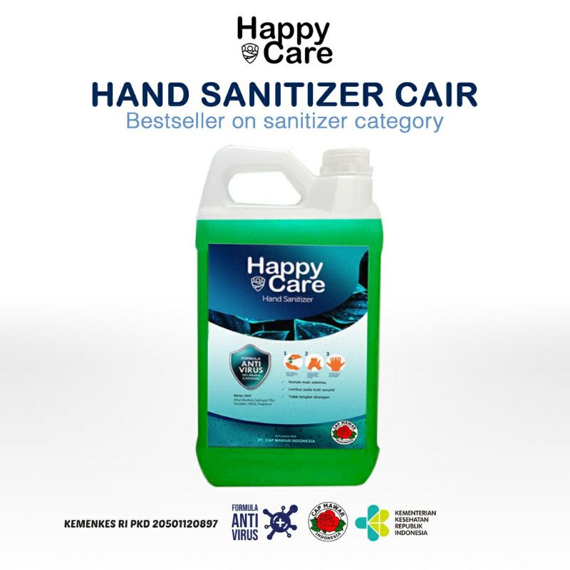 hand sanitizer cair 5 liter hand sanitizer happy care 5 liter