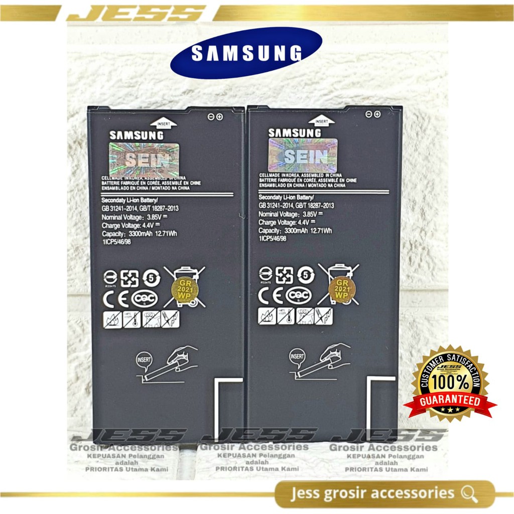 Baterai Battery Samsung Original Galaxy J7 Prime , G610 , Galaxy J4+ , J4 Plus , J415 , J415F , Galaxy J6+ J6 Plus , J610 , J610F , J610G , Galaxy J4 Core , J410 , J410F Kode Batre EB-BG610ABE