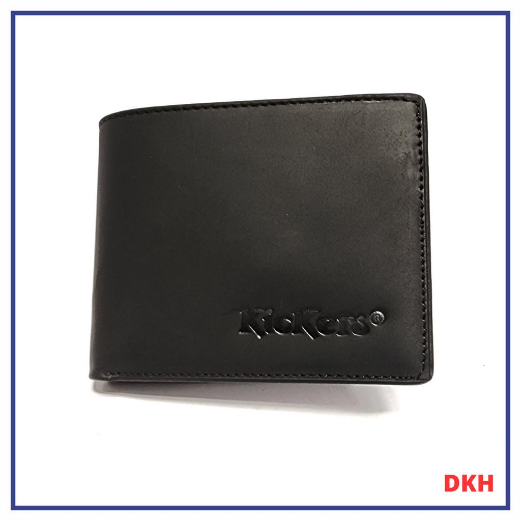 Kickers Dompet Pria Pendek Kulit Sapi Asli Hitam dan Coklat - DK GB