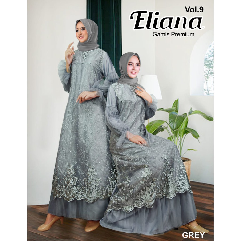 MODEL BAJU  GAMIS  TERBARU  2020  BROKAT BRUKAT MEWAH ELIANA 