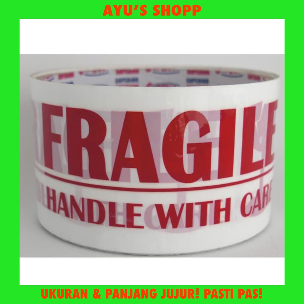 

Lakban/ Isolasi/ Selotip/ Tape Fragile Pecah Belah Kualitas WONTAPE Daimaru Nachi(48 mm x 50 yard)