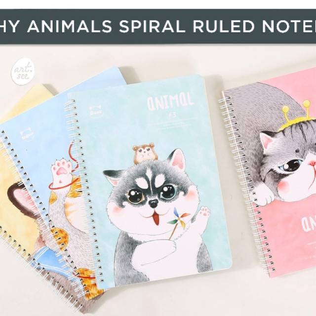 

Plushy Animals Spiral Ruled Notebook