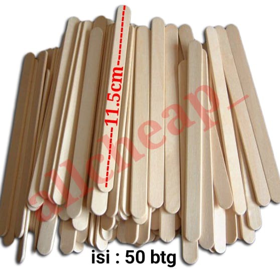 ISI 50pcs STIK GAGANG KAYU ES KRIM STICK ICE CREAM KAYU ES CRIM