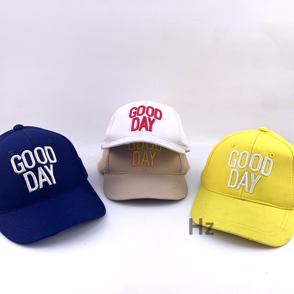 (HZ) kiddiwear TOPI BASEBALL ANAK FASHION HAT TOPI MOTIF LUCU BORDIR MOTIF GOODDAY POLOS