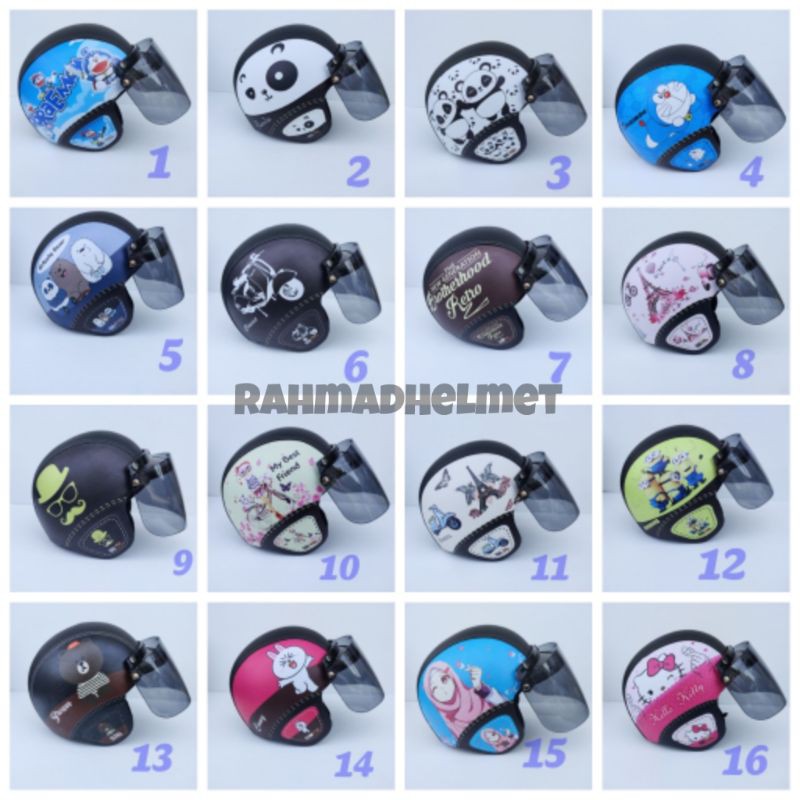 (BISA COD) HELM BOGO STANDARD RETRO DEWASA FULL KULIT SNI MURAH+ KACA CEMBUNG{PACKING FREE BOX}