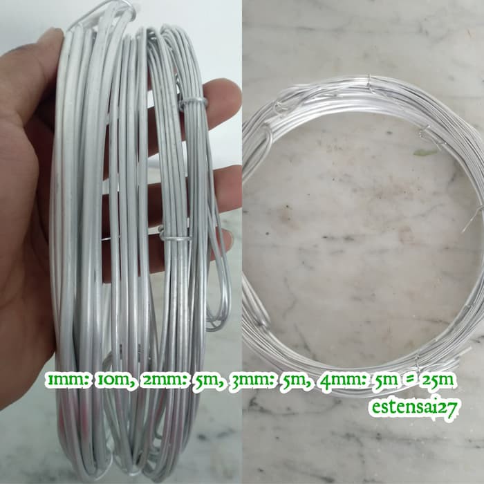 Jual Kawat bonsai eceran 1mm: 10m 2mm: 5m 3mm: 5m dan 4mm: 5m Keren