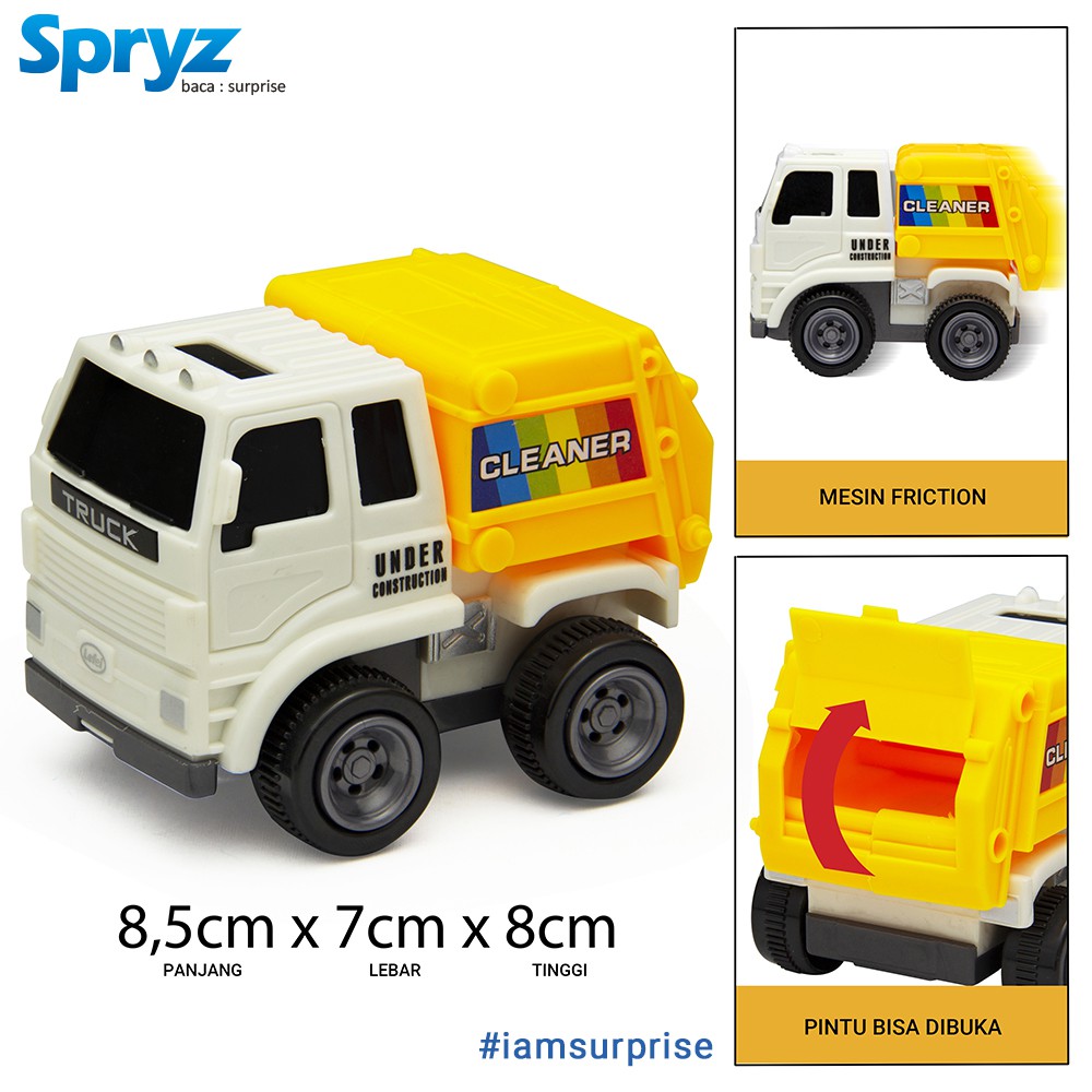 Spryz Citysquad 1:48 Mainan Truk Friction