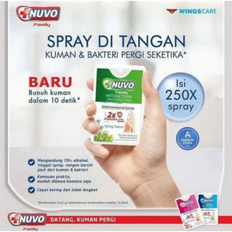 Nuvo HandSanitizer Spray 18 ML Mini Pocket