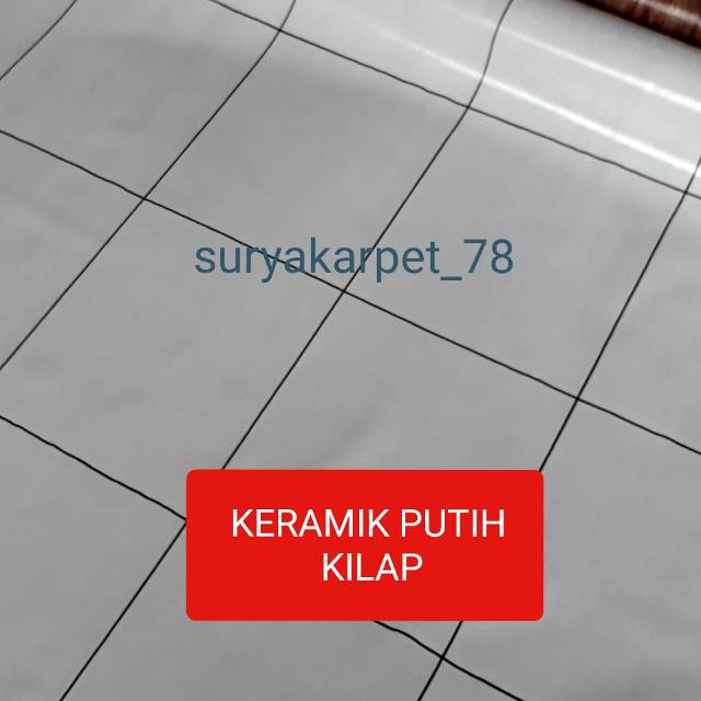 KARPET LANTAI VINYL PLASTIK LOKAL STANDAR LEBAR 1.2m KILAP