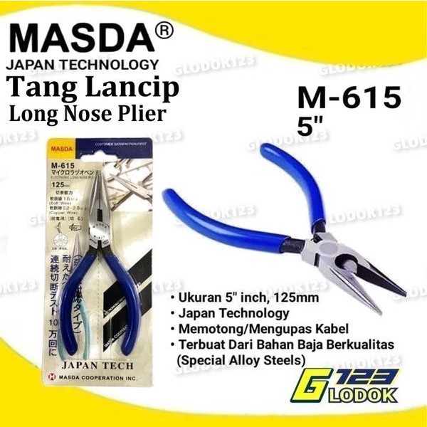 MASDA Tang Potong Lancip Kombinasi Pliers 5 6 Inch Japan Original