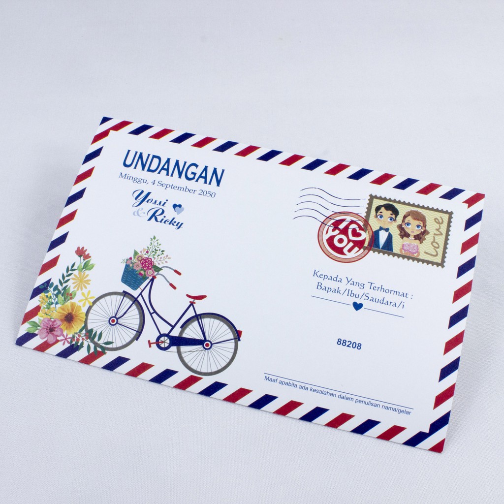 Undangan Pernikahan Desain Erba 88208 Motif Amplop Terbaru