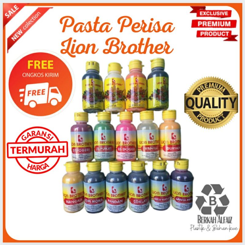 

Pasta Perisa Lion Brother Pewarna Warna Wangi Aroma untuk Makanan Minuman Lion Brohers 55 ml