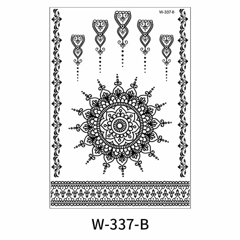 Henna instant hena tatto pengantin white black henna tatto temporer black