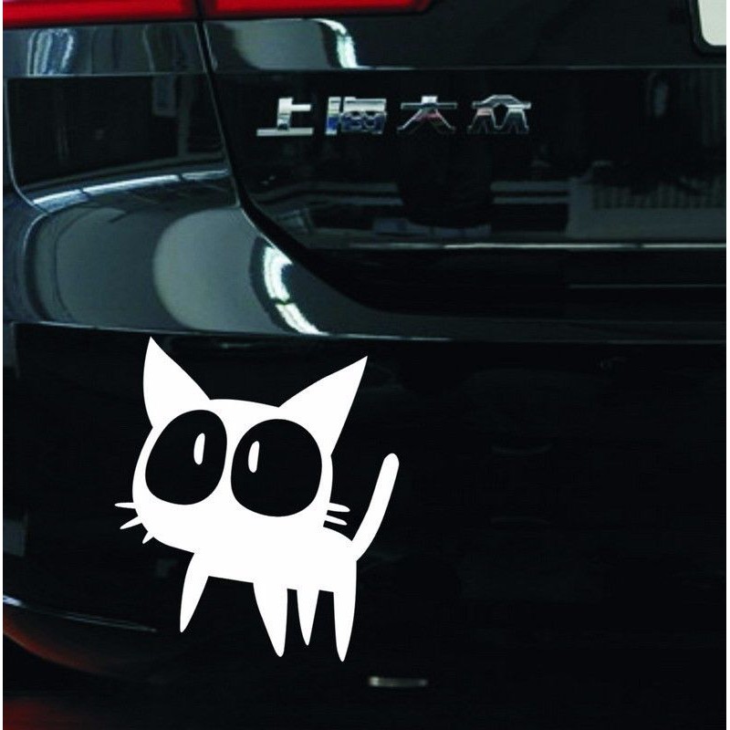 Tempelan Stiker Mobil Shock Kitty Kuncing Reflector Kualitas Import