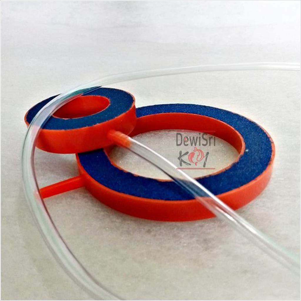Circle Flat Aerator/Batu Aerasi Tipis Bulat/Sparger Udara Aquarium Size Kecil 6 Cm