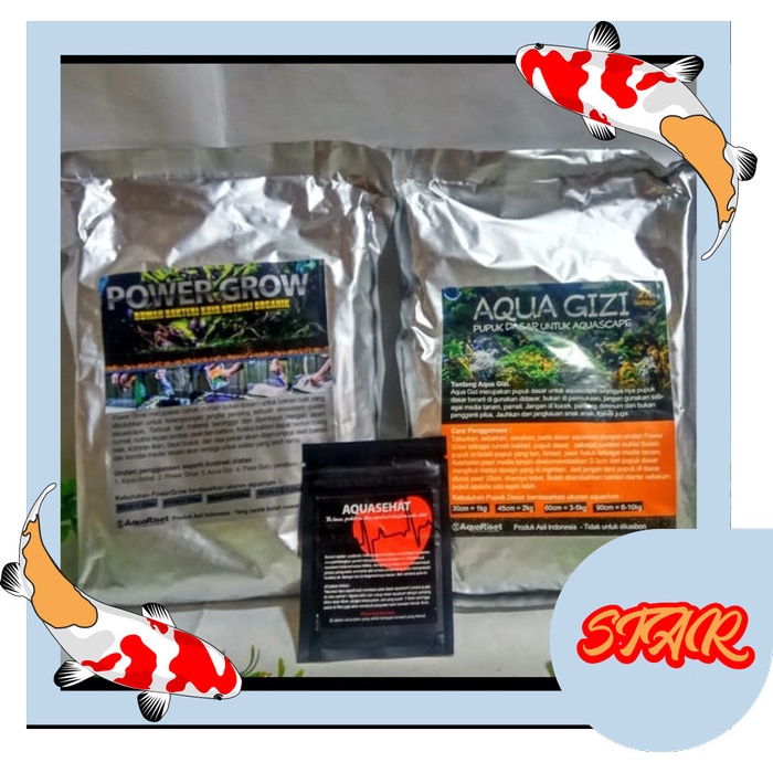 Jual Paket Pupuk Dasar Aquascape Power Grow Pcs Aqua Gizi Pcs Aqua Sehat Saset Shopee