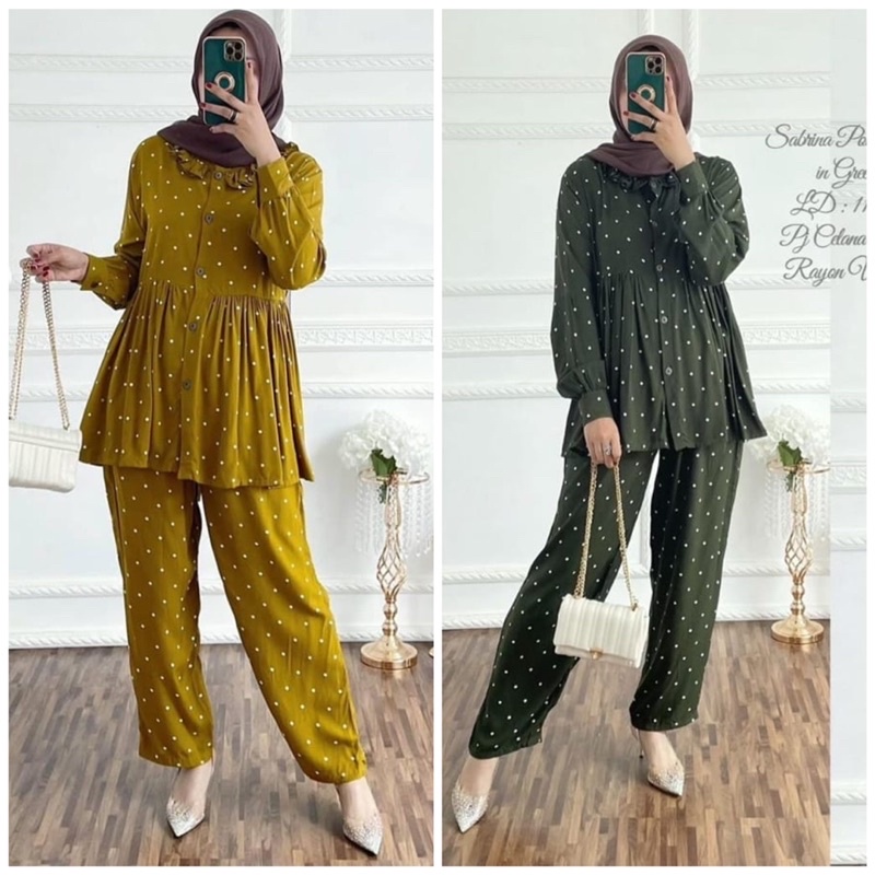 (RPA) ONE SET ARMYDO DAILY KEMEJA OVERSIZE BLOUSE BUSUI RAYON UNIQLO