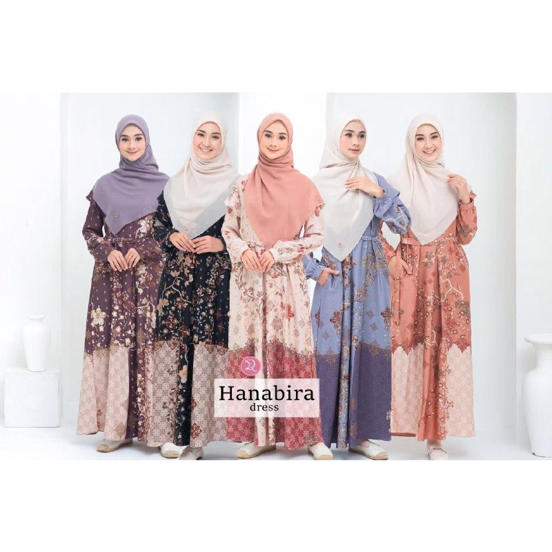 HANABIRA DRESS BY ZIZARA I BAHAN HANDFEEL LEMBUT, JATUH, TIDAK MUDAH KUSUT DAN MUDAH DI SETRIKA